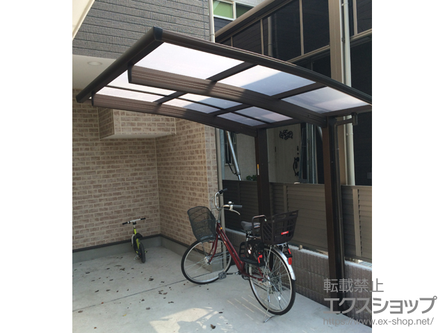 東京都杉並区ののサイクルポート・駐輪場 プレシオスポート ミニ 積雪〜20cm対応 幅=2,100mm 施工例