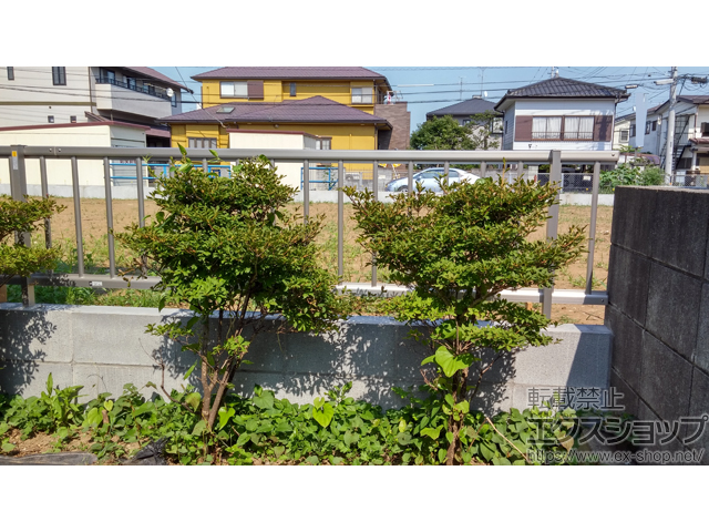 茨城県取手市ののフェンス・柵 ミエッタフェンス 防犯たて格子タイプ 自由柱施工 施工例