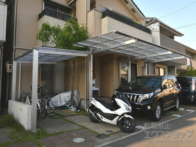 愛知県名古屋市ののサイクルポート・駐輪場 ネスカFミニ (フラットスタイル) 積雪〜20cm対応 施工例