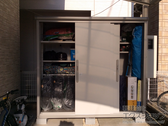 大阪府八尾市のの物置・屋外倉庫 エスモ 一般型（ESD-2107AGL-PW） 施工例