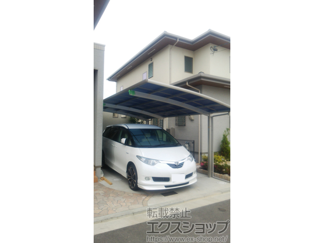 大阪府交野市ののカーポート レイナポートグラン 延長 積雪〜20cm対応 施工例