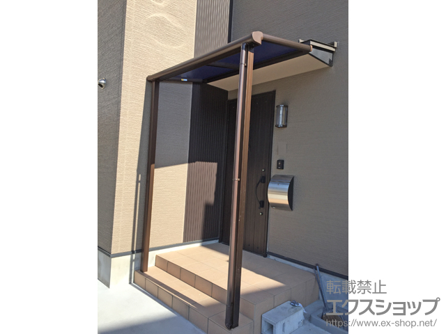 福島県相馬市ののテラス屋根 プレシオステラス F型 テラスタイプ 単体 積雪〜20cm対応 施工例