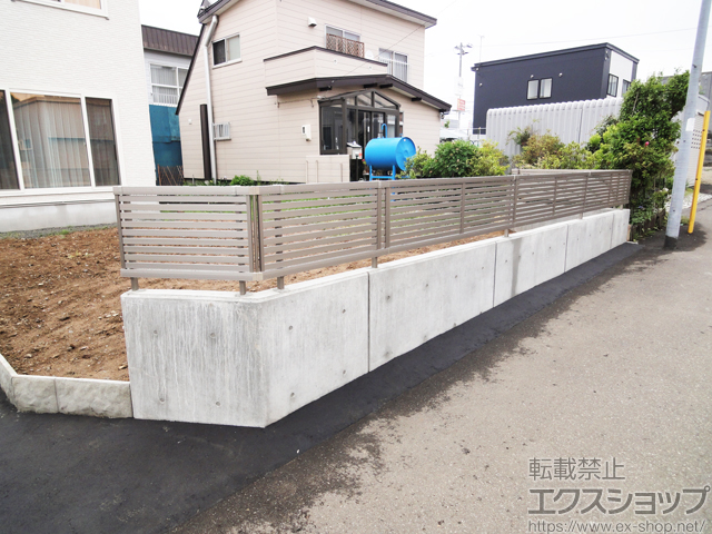 北海道札幌市ののフェンス・柵 ライシスフェンス 3型 太横桟 フリーポールタイプ 施工例