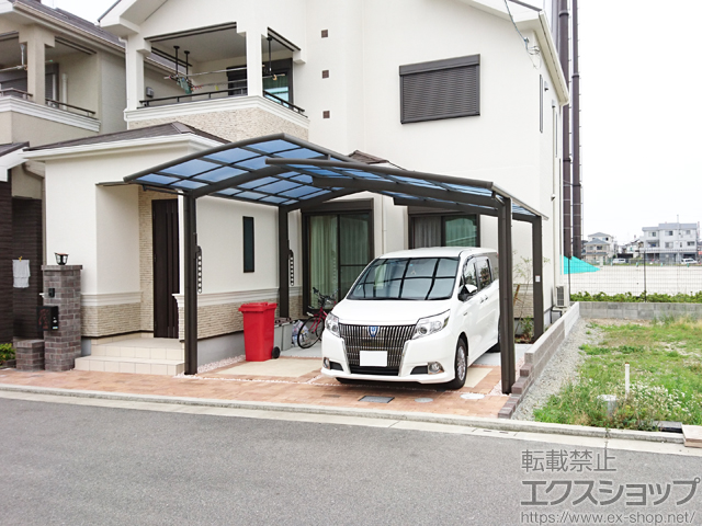 大阪府堺市ののカーポート ネスカR (ラウンドスタイル) 積雪〜20cm対応 施工例