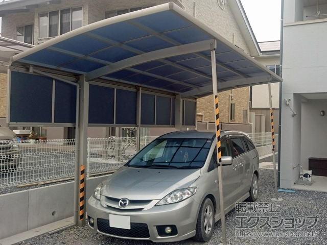宮城県気仙沼市ののカーポート レイナポートグラン　積雪〜20cm対応＋サイドパネル・着脱式サポート 施工例