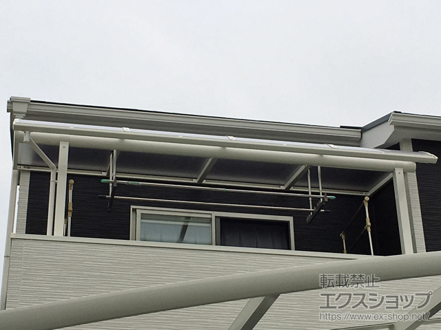 大阪府和泉市ののバルコニー・ベランダ屋根 ヴェクターテラス R型 屋根タイプ 単体 積雪〜20cm対応 施工例
