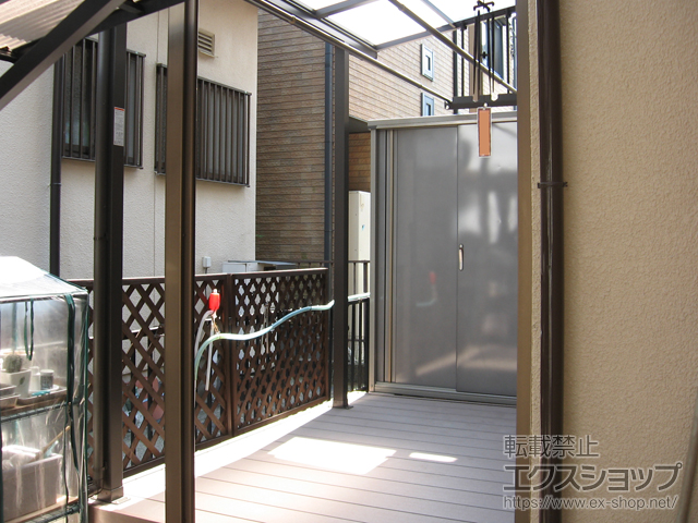 大阪府堺市ののテラス屋根 スピーネ F型 テラスタイプ 単体 積雪〜20cm対応 施工例