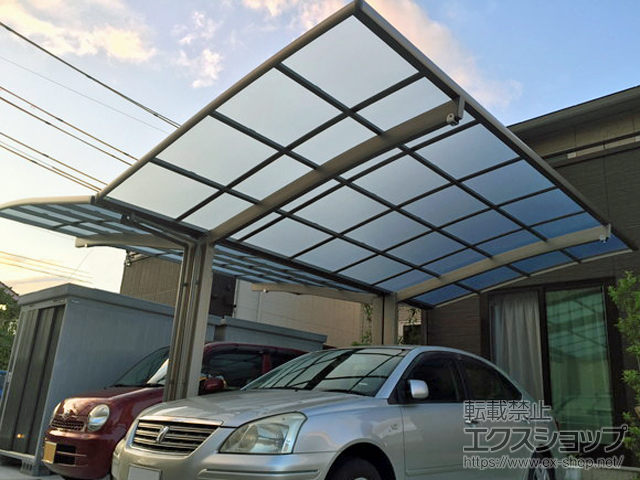 広島県東広島市ののカーポート ネスカR (ラウンドスタイル) Y合掌 積雪〜20cm対応 施工例