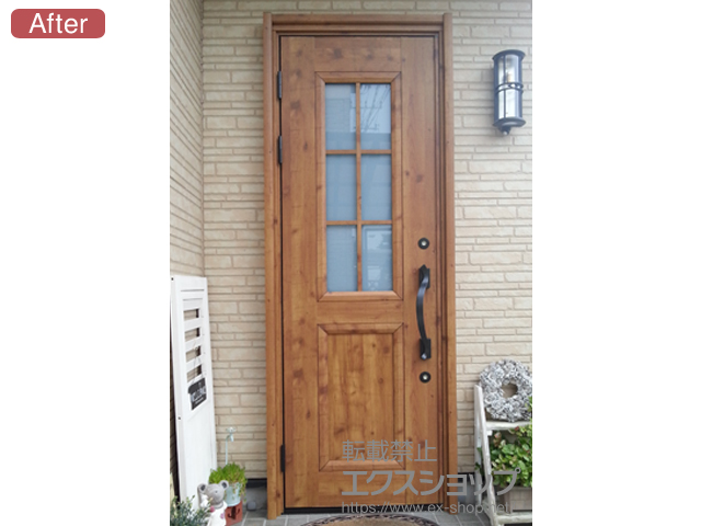 埼玉県加須市のの玄関ドア ラフォースR2玄関ドア 一般仕様 07型 片開きドア（左吊元） 施工例