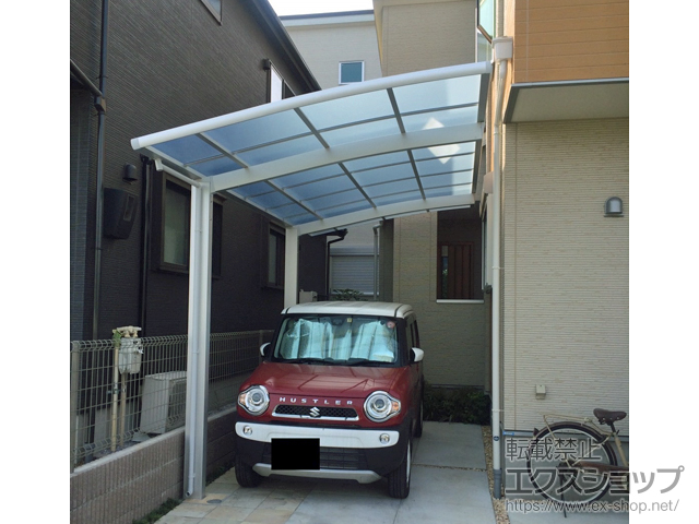 東京都東村山市ののカーポート フーゴR (ラウンドスタイル) 積雪〜20cm対応 施工例