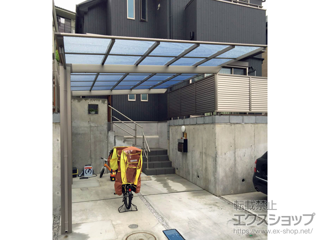 東京都調布市ののカーポート ネスカF (フラットスタイル) 積雪〜20cm対応 施工例