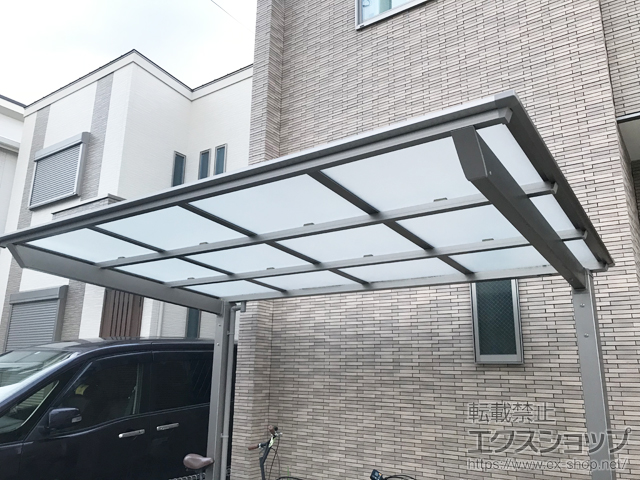 大阪府堺市ののサイクルポート・駐輪場 ネスカFミニ (フラットスタイル) 積雪〜20cm対応 施工例