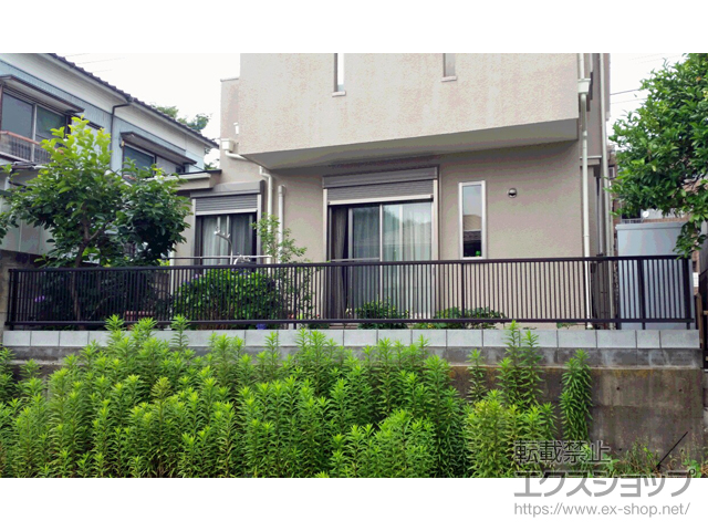 神奈川県川崎市ののフェンス・柵 エクスラインフェンス13型 自由柱 施工例