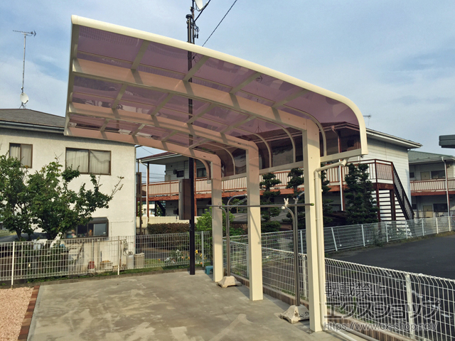 福島県西白河郡矢吹町ののカーポート レイナキャップポートグラン50 積雪〜50cm対応 施工例