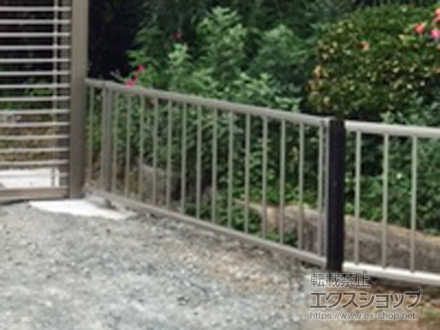 福島県いわき市ののフェンス・柵 ミエッタフェンス 防犯たて格子タイプ 自由柱施工費 施工例