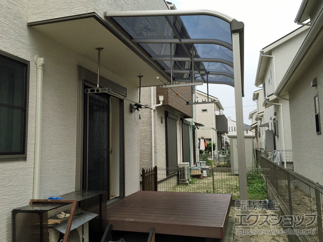 福岡県筑紫野市ののテラス屋根 プレシオステラス R型 テラスタイプ 単体 積雪〜20cm対応 施工例