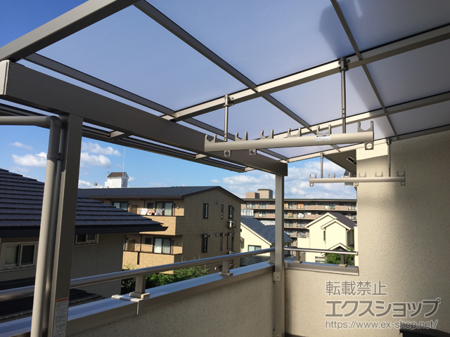 京都府京都市ののバルコニー・ベランダ屋根 スピーネ F型 屋根タイプ 単体 積雪〜20cm対応 施工例