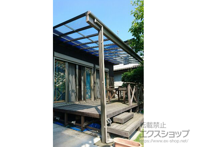 千葉県山武郡大網白里町ののテラス屋根 スピーネ F型 テラスタイプ 単体 積雪〜20cm対応 施工例