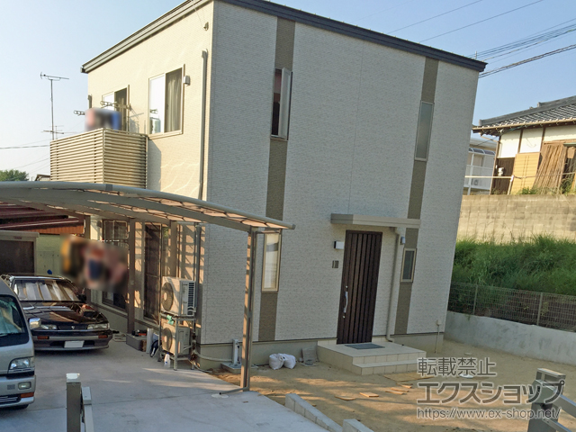 福岡県福津市ののカーポート ネスカR (ラウンドスタイル) ワイド 縦連棟 積雪〜20cm対応 施工例