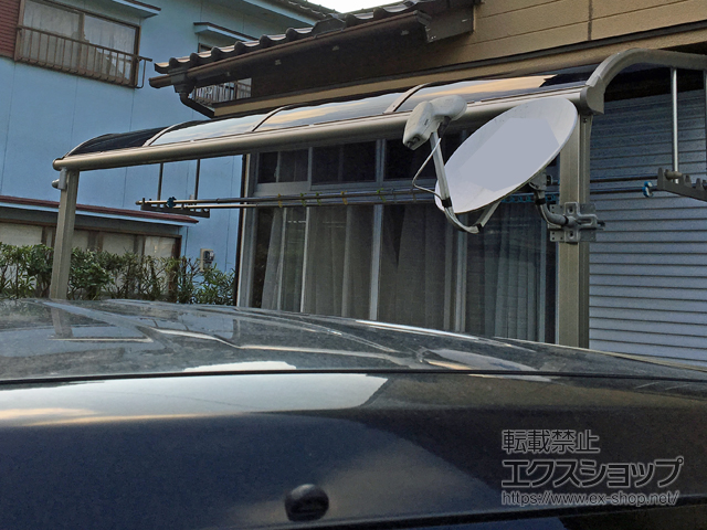 鹿児島県姶良市ののテラス屋根 プレシオステラス R型 テラスタイプ 単体 積雪〜20cm対応 施工例