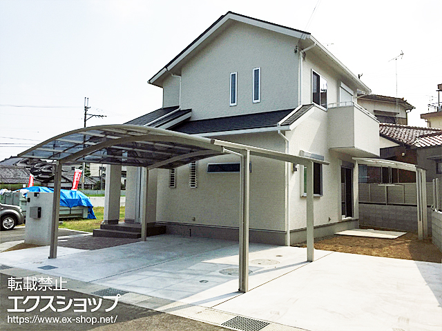 大阪府泉佐野市ののサイクルポート・駐輪場 プレシオスポート ワイド 積雪〜20cm対応 施工例