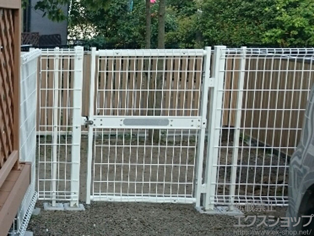 宮城県仙台市のの門扉 ハイグリッド門扉N8型 片開き　柱使用 施工例