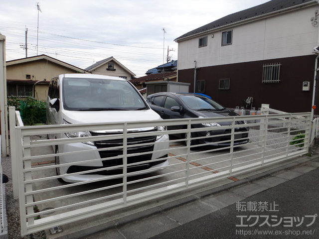 東京都武蔵村山市ののカーゲート ワイドオーバードアS1型 手動式 施工例