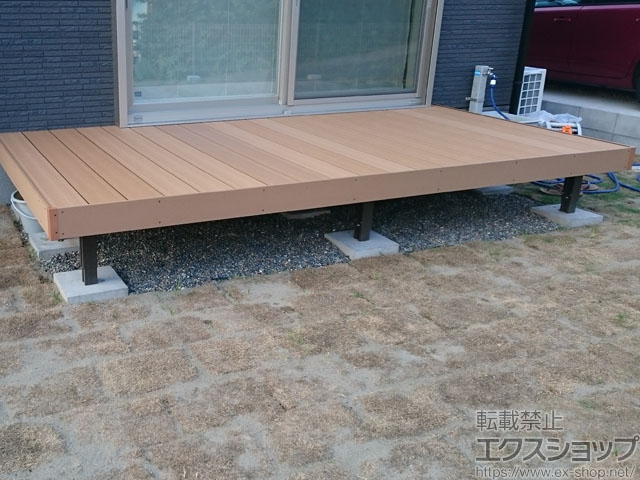 千葉県木更津市ののウッドデッキ 樹ら楽ステージ 施工例