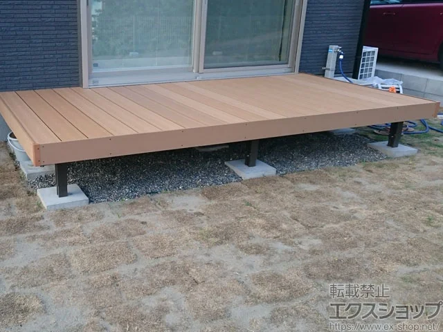 千葉県木更津市のLIXIL リクシル(TOEX)のウッドデッキ 樹ら楽ステージ 施工例