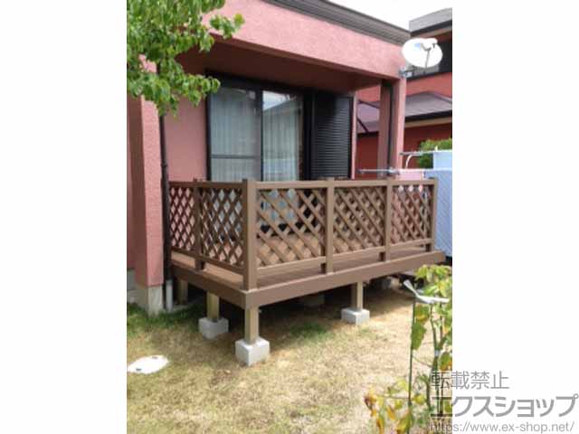 兵庫県三木市ののウッドデッキ マージウッドデッキ＋ラティスデッキフェンス 施工例