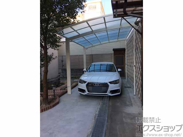 長野県飯田市ののカーポート レイナポートグラン　積雪〜20cm対応＋ レイナポートグラン 着脱式サポート 標準・ハイルーフ兼用 2本入り×1セット 施工例