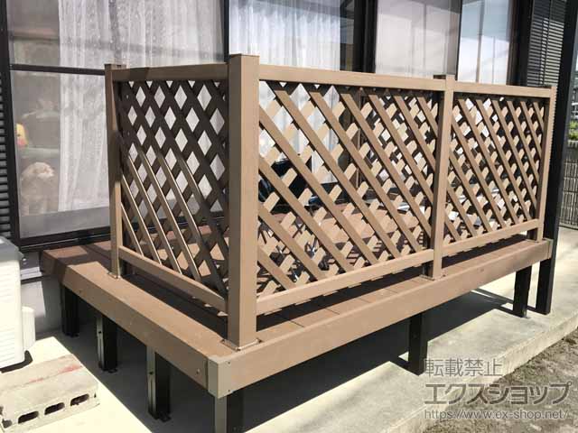 鹿児島県姶良市ののウッドデッキ マージウッドデッキ＋ ラティスデッキフェンス 施工例