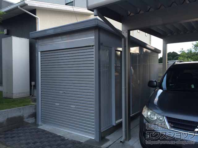 鹿児島県薩摩川内市のイナバ倉庫・ガレージ施工例(ガレーディア