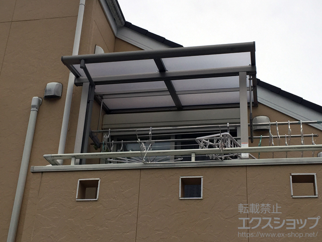 兵庫県神戸市ののバルコニー・ベランダ屋根 スピーネ F型 屋根タイプ 単体 積雪〜20cm対応 施工例