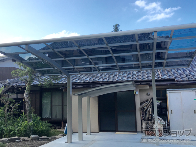 京都府南丹市ののカーポート プレシオスポート 積雪〜20cm対応 施工例