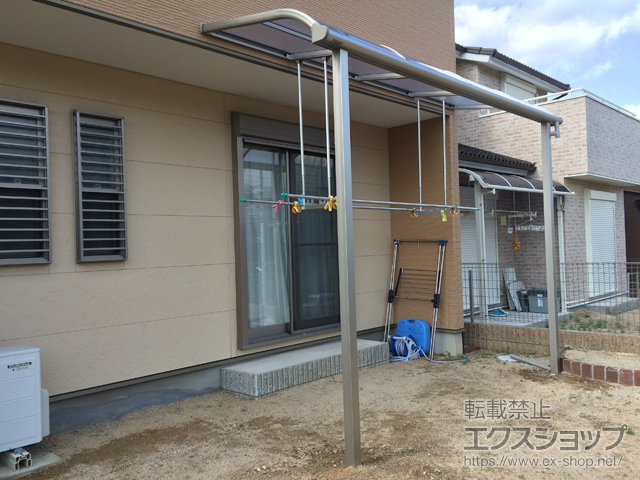 兵庫県神戸市ののテラス屋根 プレシオステラス R型 テラスタイプ 単体 積雪〜20cm対応 施工例