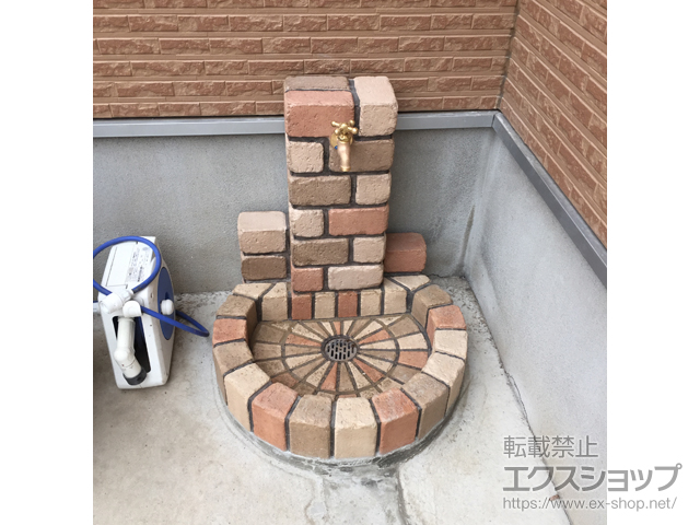 埼玉県上尾市のの立水栓・ガーデンシンク 立水栓ユニット サークルタイプ #03 施工例