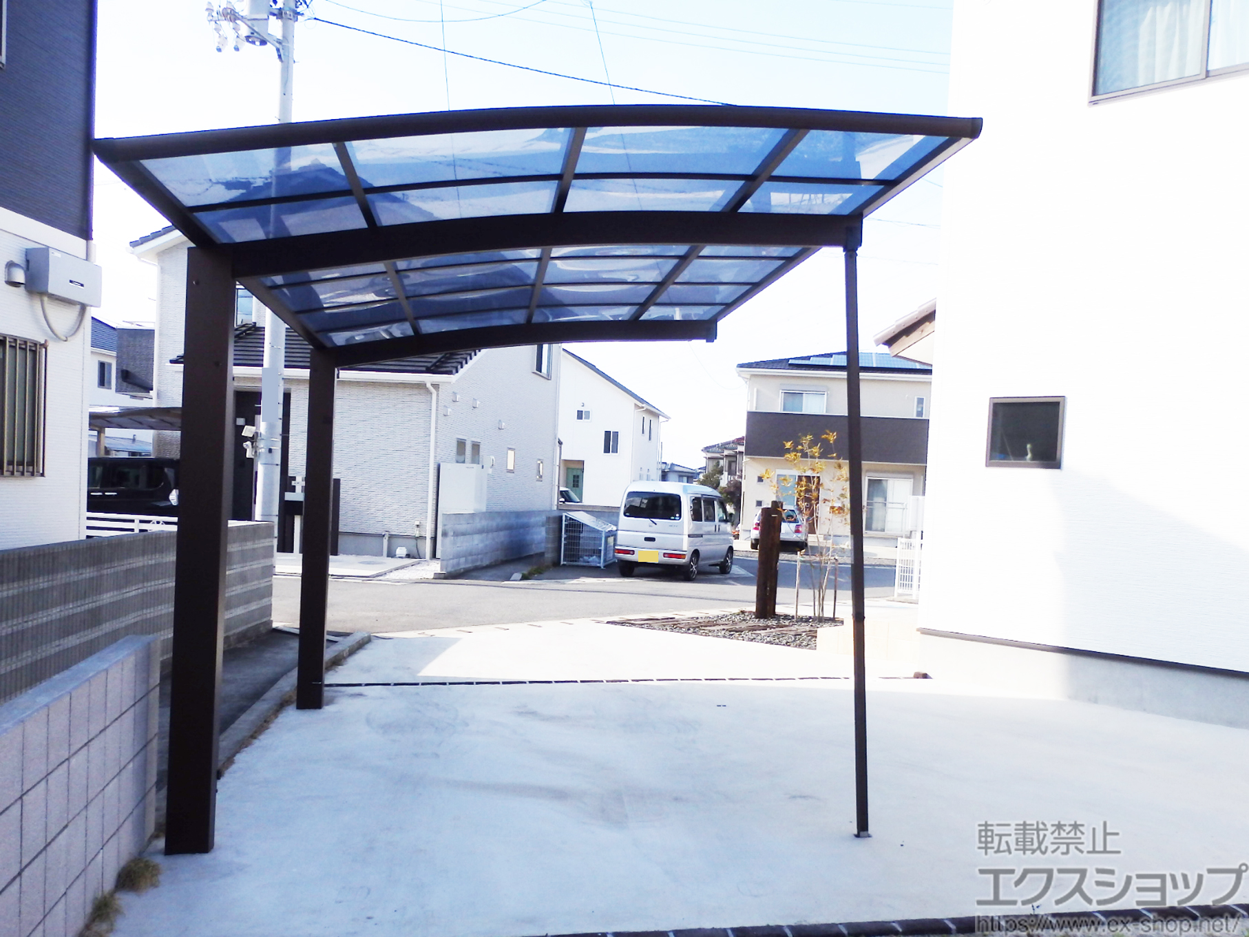 徳島県小松島市ののカーポート プレシオスポート 積雪〜20cm対応 施工例