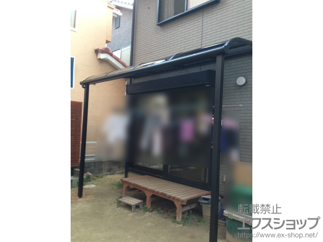広島県広島市ののテラス屋根 プレシオステラス R型 テラスタイプ 単体 積雪〜20cm対応 施工例