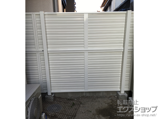 愛知県名古屋市ののフェンス・柵 ミエーネフェンス 目隠しルーバータイプ 2段支柱 施工例