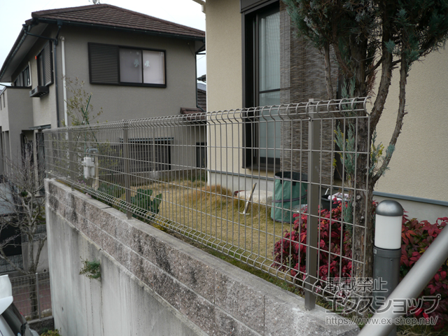兵庫県川西市ののフェンス・柵 レスティンフェンス7型 自由柱施工 施工例