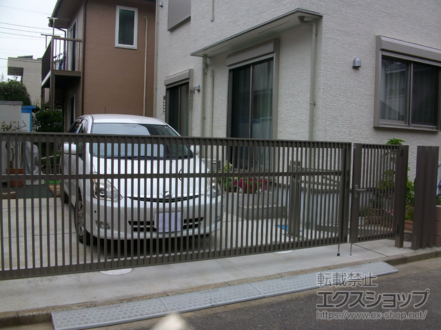 千葉県柏市ののカーゲート ワイドオーバードアS2型 手動式 施工例