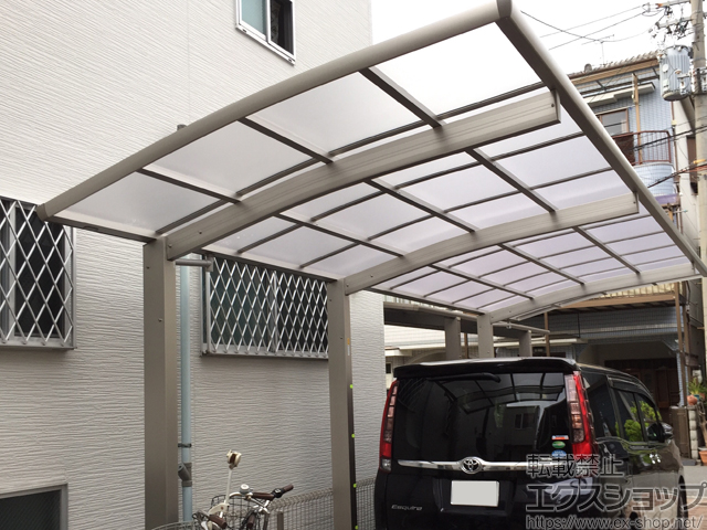 大阪府東大阪市ののカーポート レイナポートグラン 延長　積雪〜20cm対応 施工例
