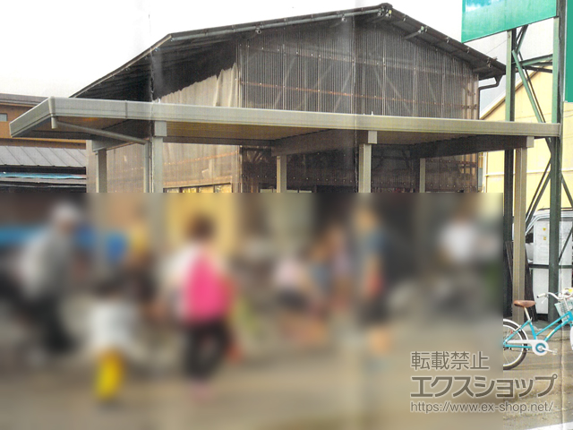 長野県北佐久郡軽井沢町のLIXIL リクシル（トステム）のカーポート テリオスポートIII 3000 奥行延長 角柱6本仕様 積雪〜100cm対応 施工例