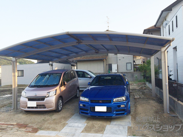 岡山県瀬戸内市ののカーポート レイナポートグラン M合掌　積雪〜20cm対応 施工例