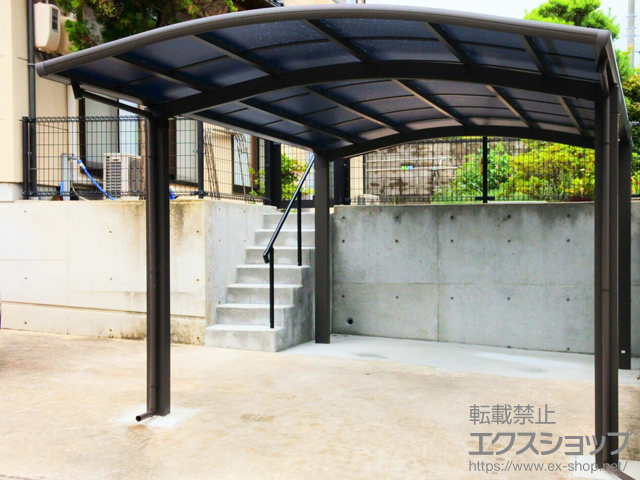 島根県松江市のLIXIL リクシル（トステム）のカーポート カルエードシグマIII 積雪〜20cm対応 施工例