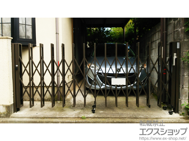 東京都武蔵野市ののカーゲート アルシャインII M型 Aタイプ ノンレール 片開き　（310S） 施工例