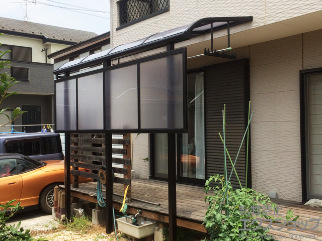 千葉県鎌ケ谷市ののテラス屋根 プレシオステラス R型 テラスタイプ 単体 積雪〜20cm対応 施工例