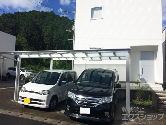 高知県高岡郡四万十町ののカーポート ネスカF (フラットスタイル) ワイド 積雪〜20cm対応 施工例