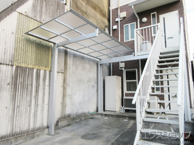 兵庫県姫路市ののサイクルポート・駐輪場 ニューマイリッシュミニ 通常勾配 前上がり  積雪〜20cm対応 施工例